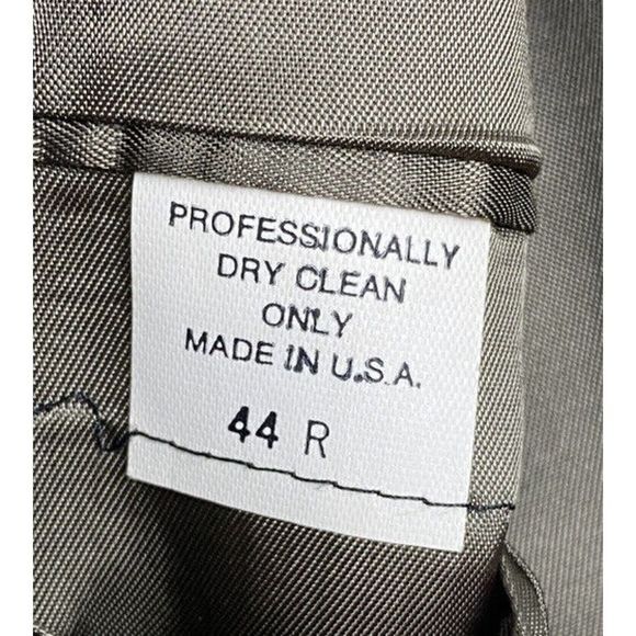 Jos A Bank 44 R 100% Wool Blazer Sport Coat Jacket Herringbone Stripe Brown 2 Bu - Picture 5 of 12